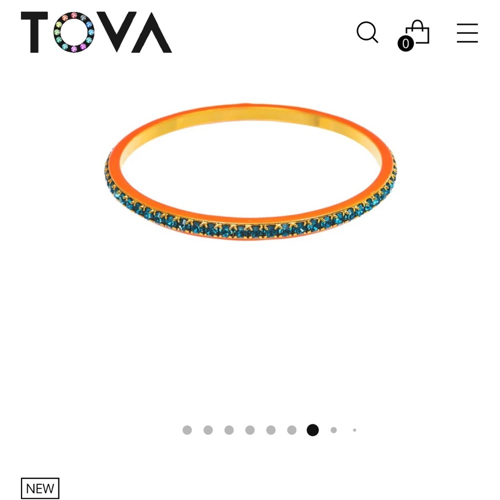 Orange and Light Blue Bangle - Picture 6 of 7